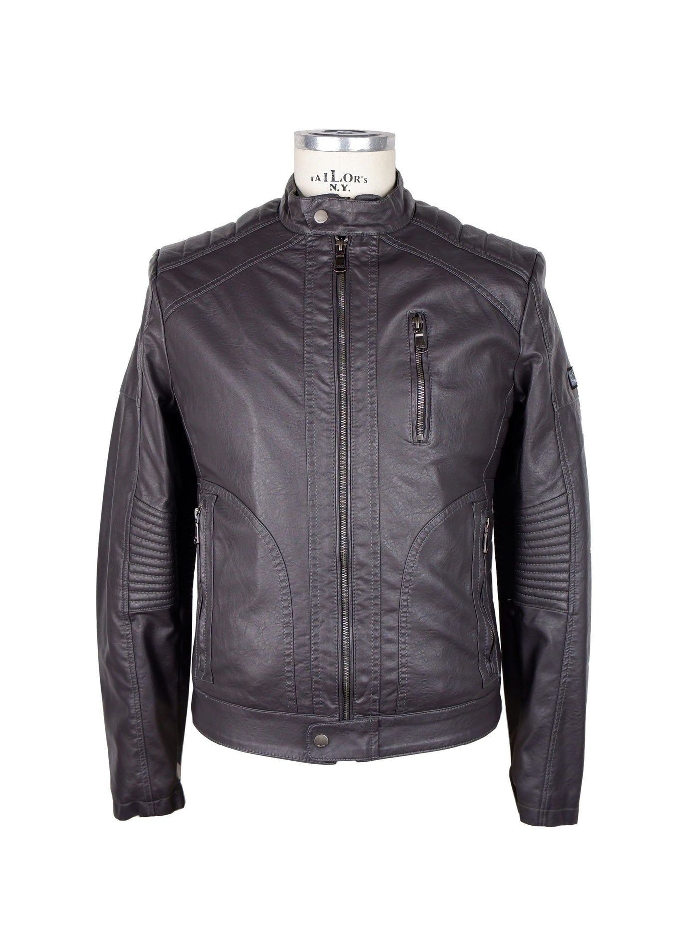 Yes Zee Sleek Dark Grey Eco-Leather Jacket