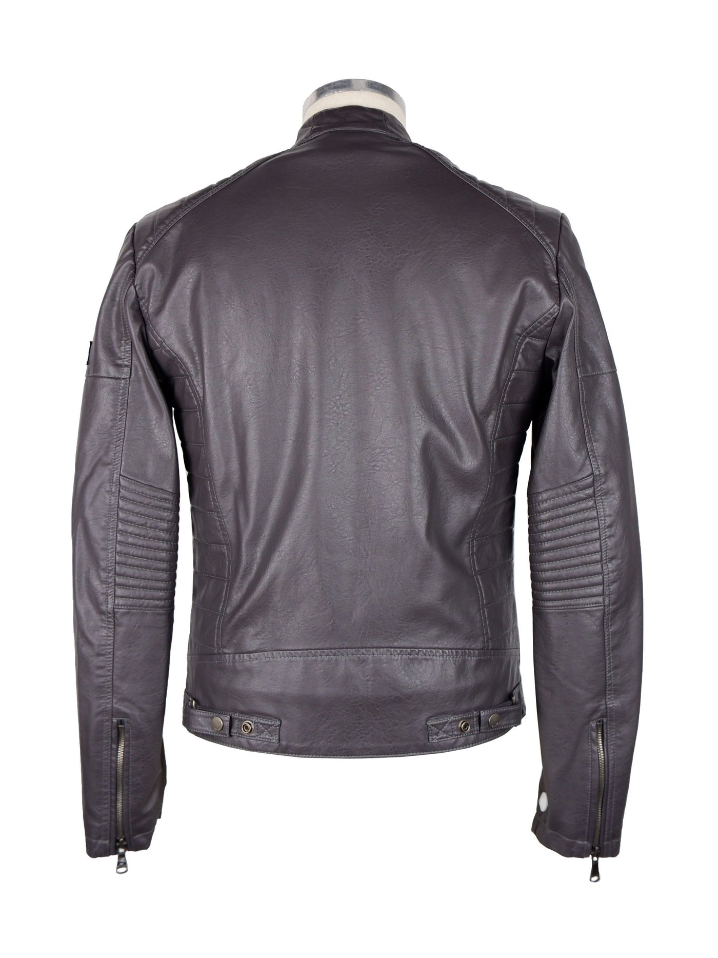 Yes Zee Sleek Dark Grey Eco-Leather Jacket