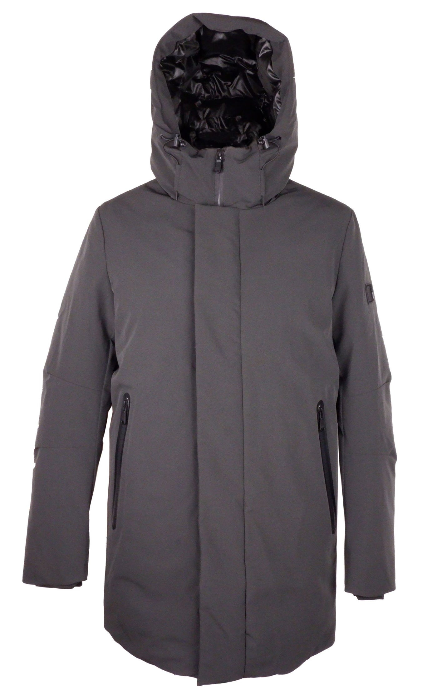 Yes Zee Chic Dark Gray Hooded Technical Jacket