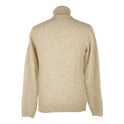 Yes Zee Chic Beige Turtleneck Sweater for Men