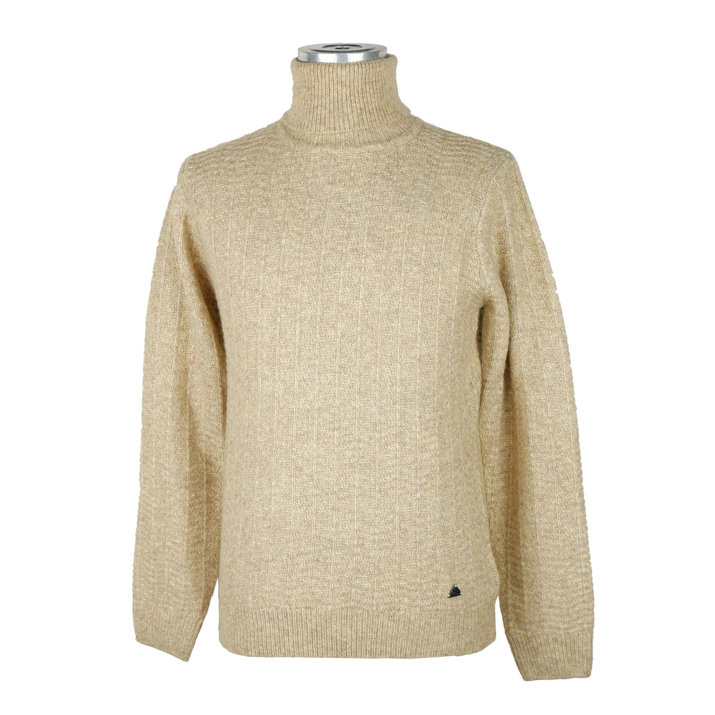 Yes Zee Chic Beige Turtleneck Sweater for Men