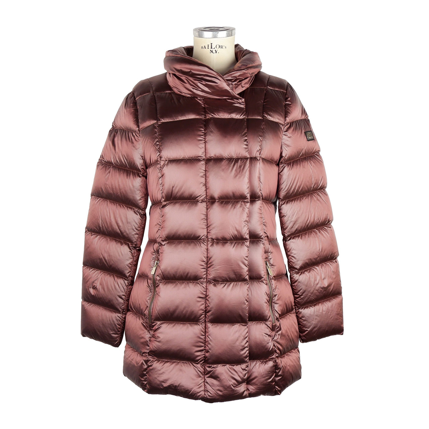 Yes Zee Chic Pink High Collar Down Jacket