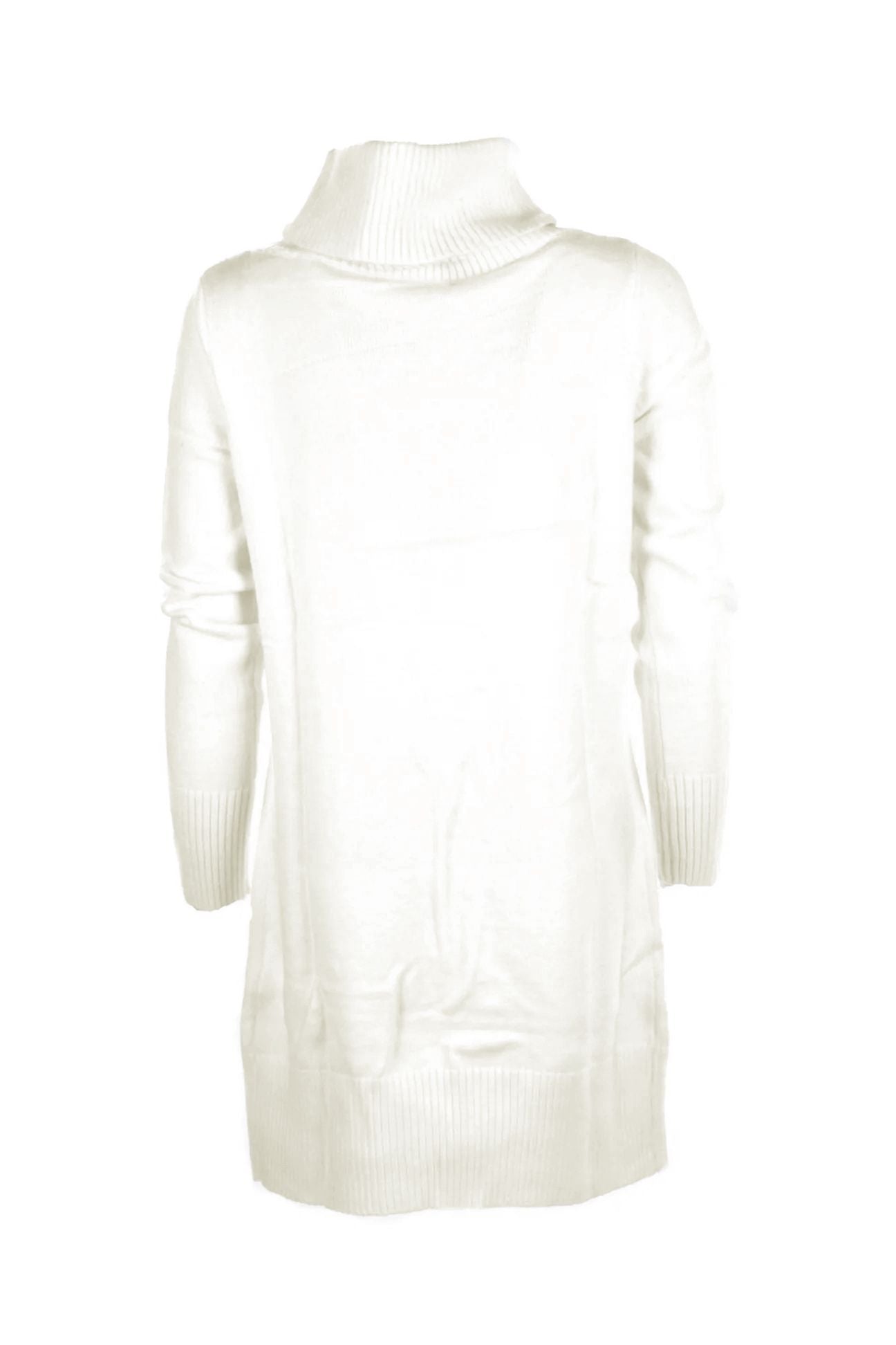 Yes Zee Chic Turtleneck Knit Dress in White