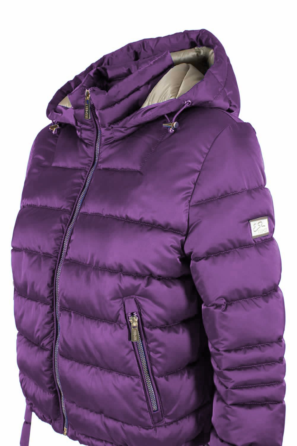 Yes Zee Chic Purple Hooded Short Jacket