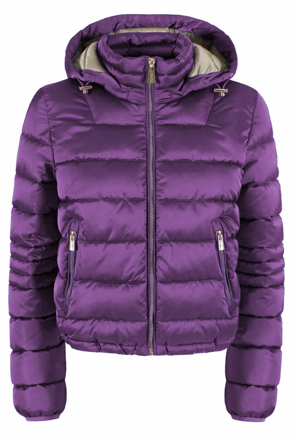 Yes Zee Chic Purple Hooded Short Jacket