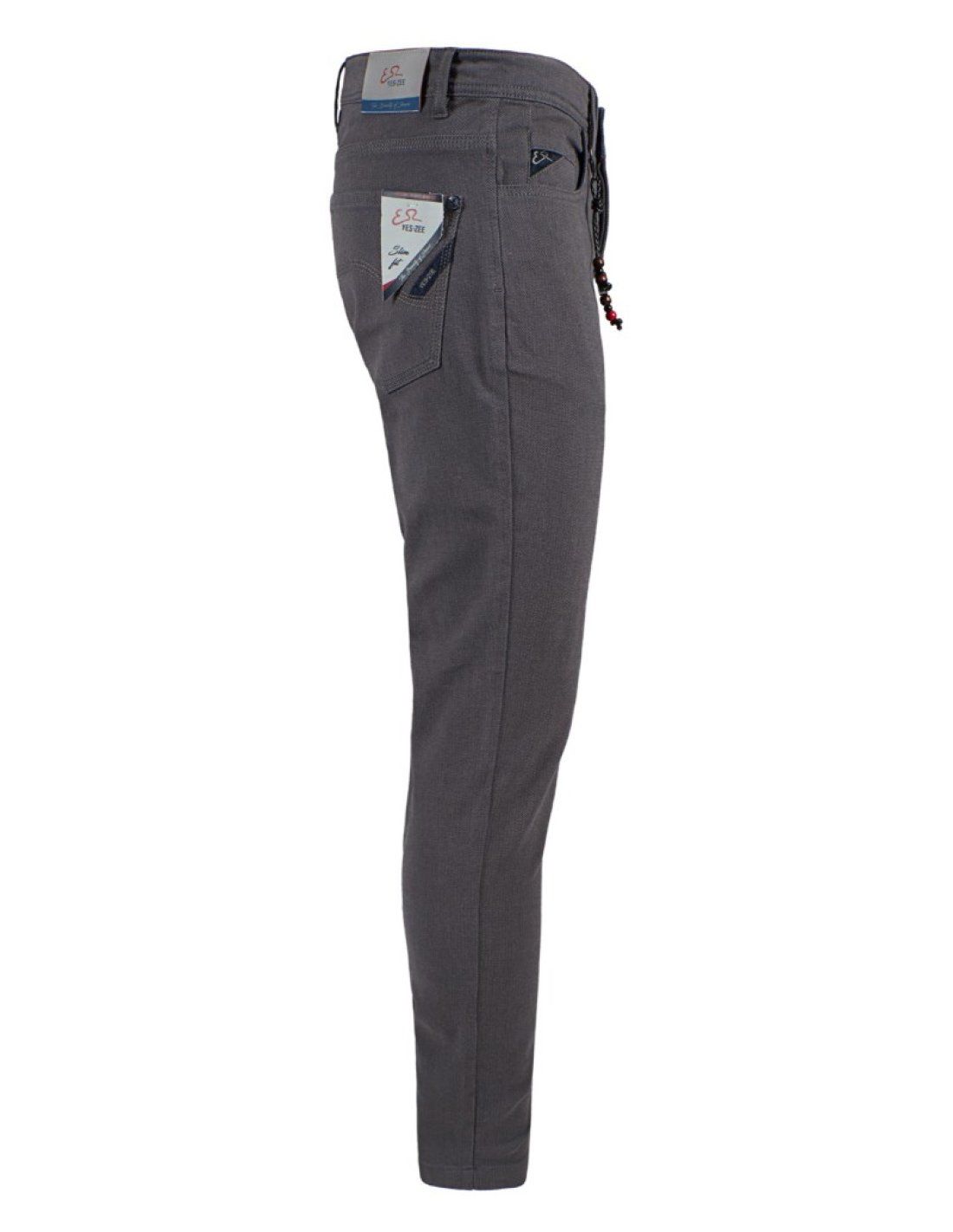 Yes Zee Elegant Gray Cotton Trousers