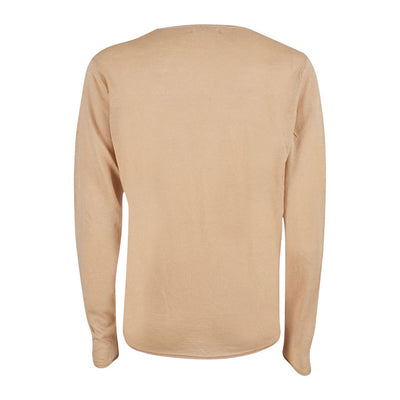 Yes Zee Elegant Beige Cotton Crew Neck Sweater for Men