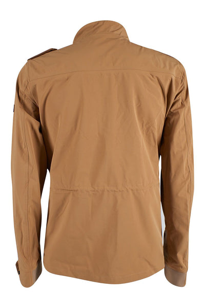 Yes Zee Sleek Brown Technical Fabric Windbreaker