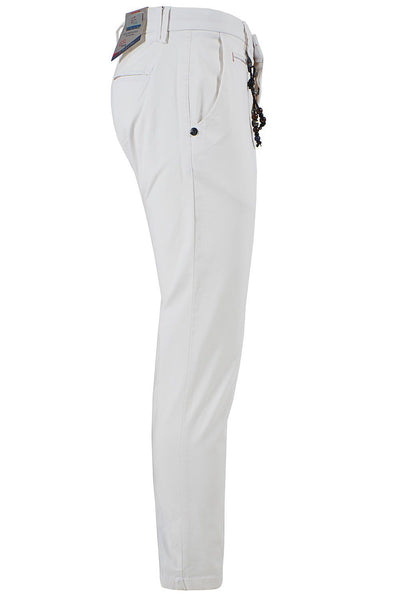 Yes Zee White Cotton Jeans & Pant