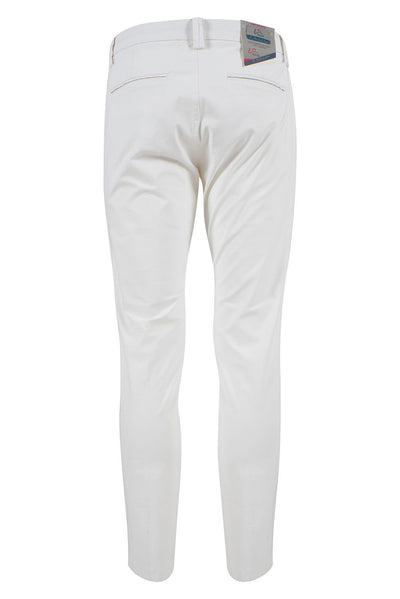 Yes Zee White Cotton Jeans & Pant