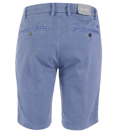 Yes Zee Chic Blue Cotton Bermuda Shorts