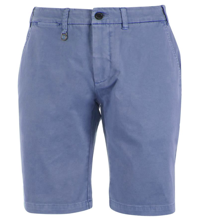 Yes Zee Chic Blue Cotton Bermuda Shorts