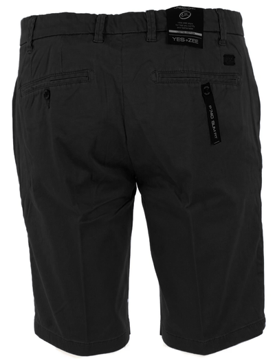 Yes Zee Sleek Cotton Blend Bermuda Shorts in Black