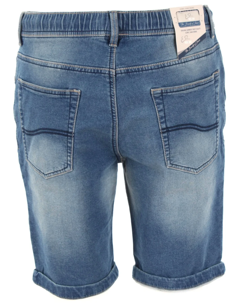 Yes Zee Stylish Cotton Denim Bermuda Shorts with Drawstring