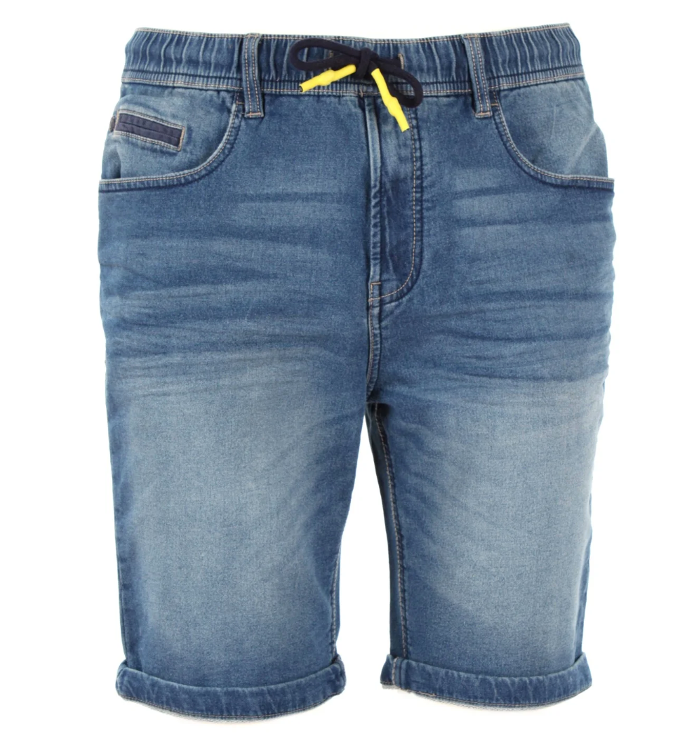 Yes Zee Stylish Cotton Denim Bermuda Shorts with Drawstring