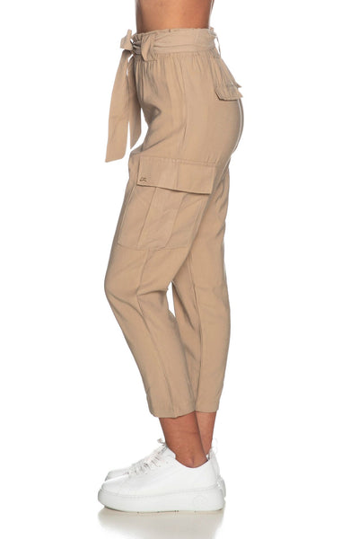 Yes Zee Beige Comfort-Fit Elegance Trousers