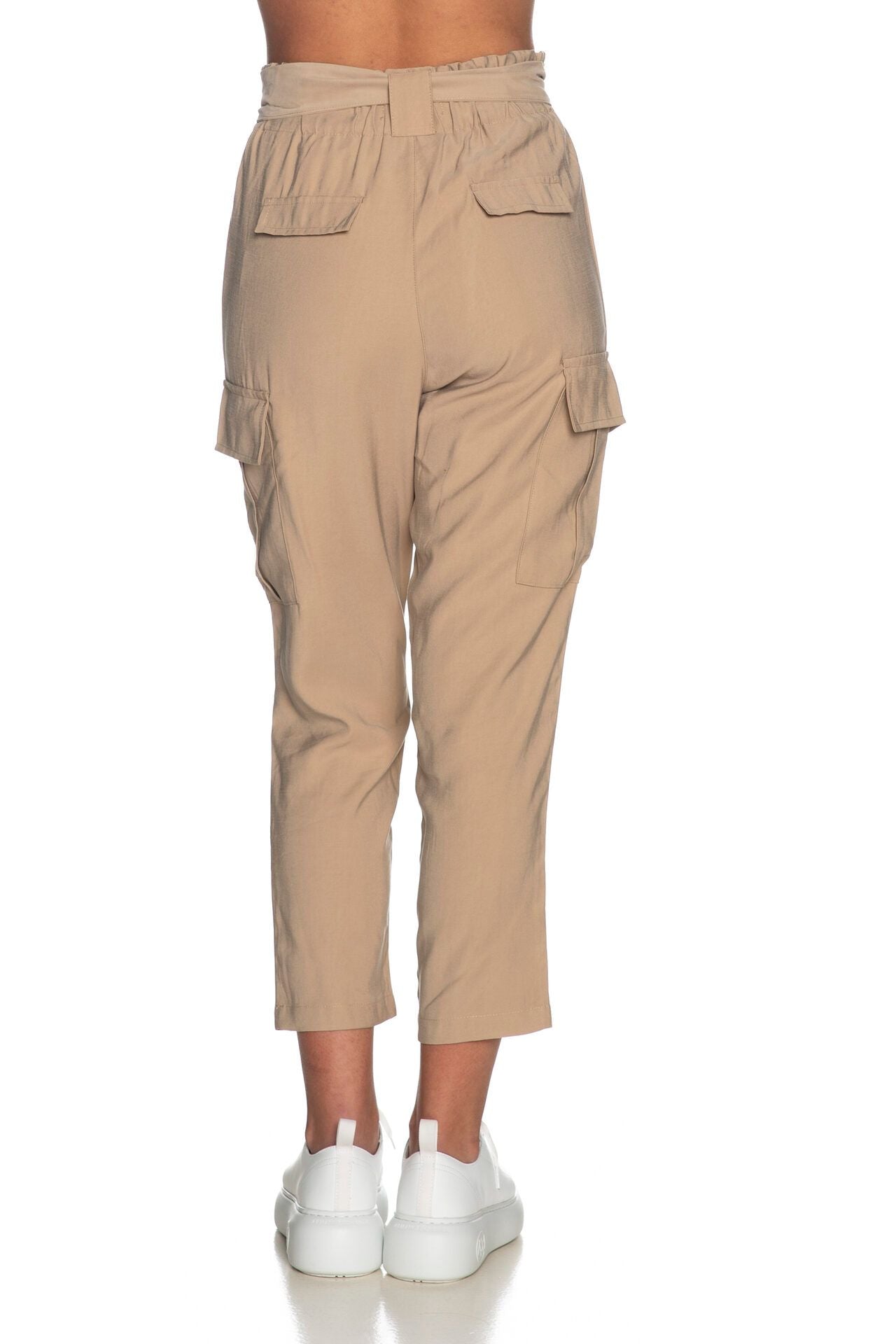 Yes Zee Beige Comfort-Fit Elegance Trousers