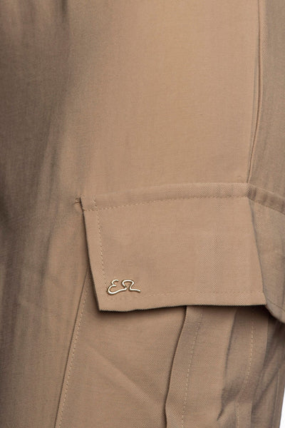 Yes Zee Beige Comfort-Fit Elegance Trousers