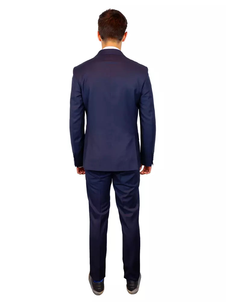 Made in Italy Blue Wool Suit