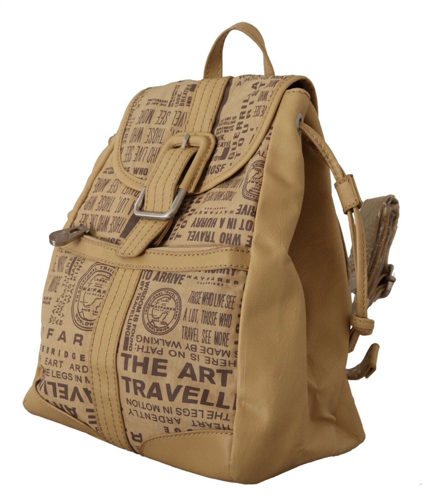 WAYFARER Chic Beige Fabric Backpack Bag