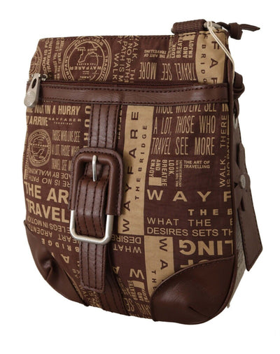 WAYFARER Chic Brown Fabric Crossbody Bag