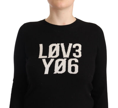 Valentino Elegant Black Long Sleeve Pullover Sweater