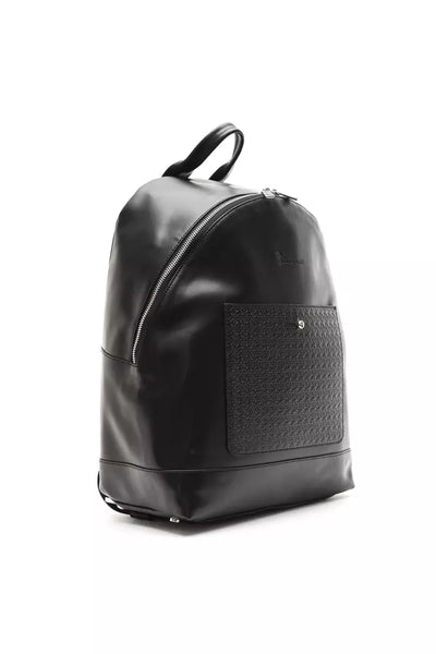 Billionaire Italian Couture Black Leather Backpack