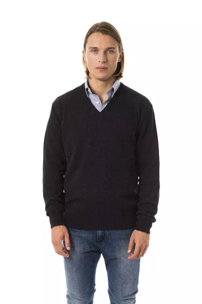 Uominitaliani Gray Wool Sweater