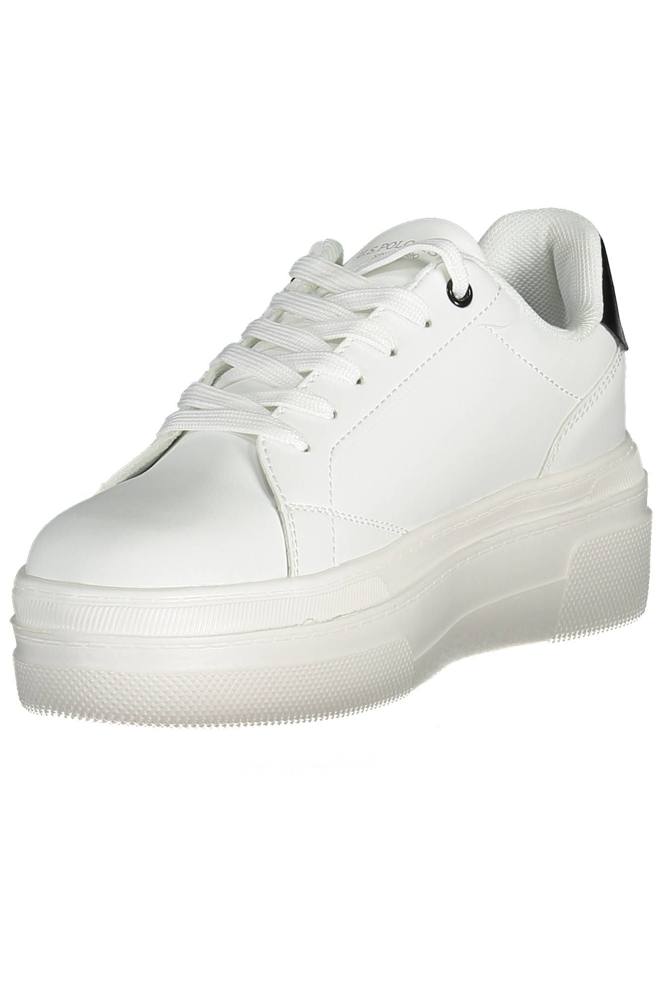 U.S. POLO ASSN. Elegant White Lace-Up Sports Sneakers