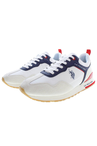 U.S. POLO ASSN. Sleek White Lace-Up Sports Sneakers