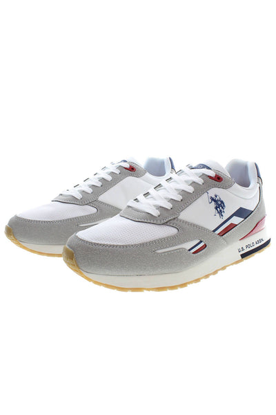 U.S. POLO ASSN. Elevated White Sports Sneakers with Logo Detail