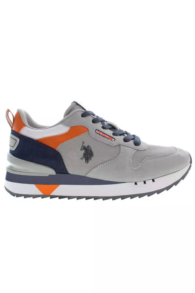 U.S. POLO ASSN. Sleek Gray Sneakers with Contrasting Details