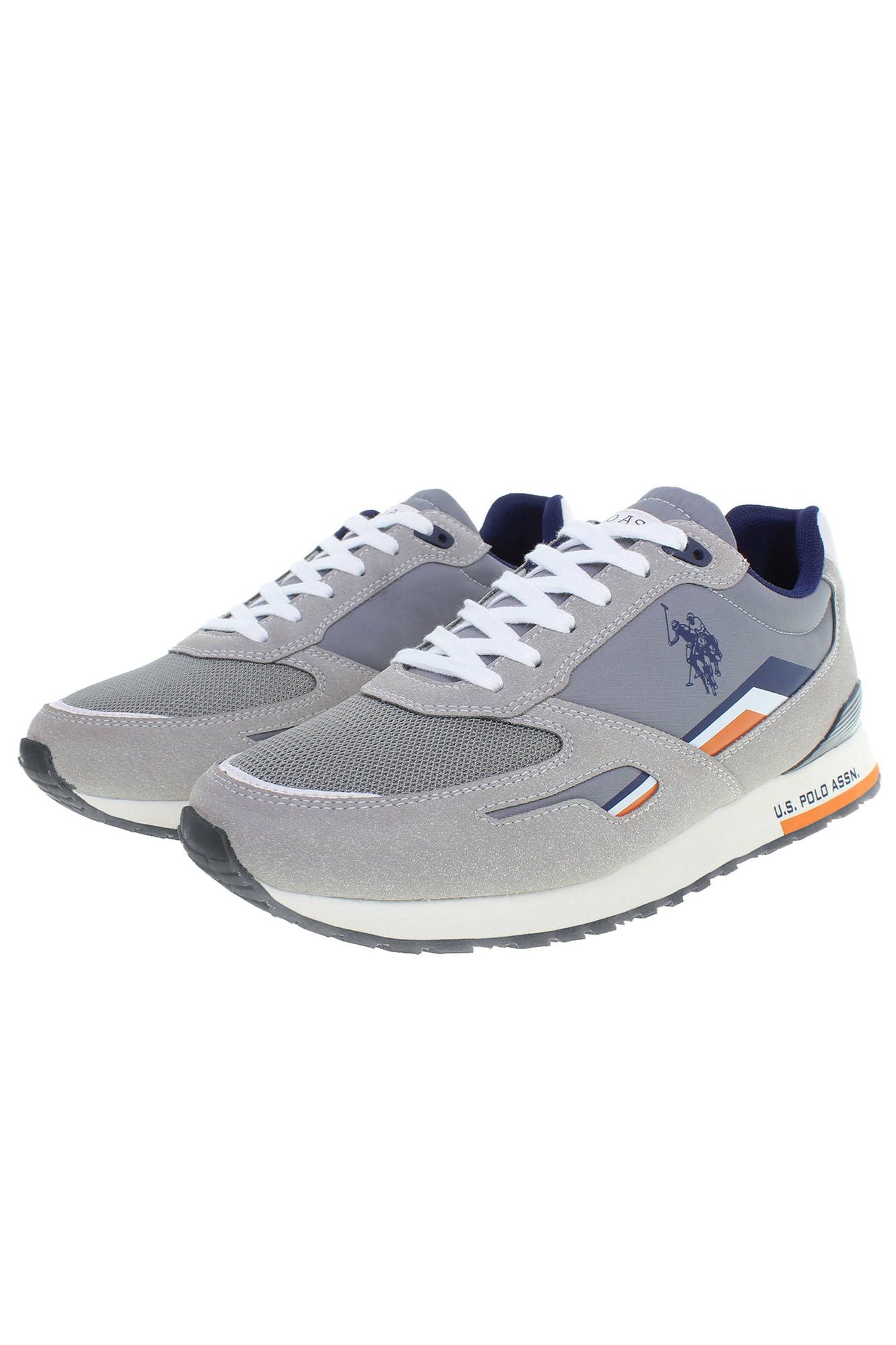 U.S. POLO ASSN. Elegant Gray Sports Sneakers with Contrasting Details