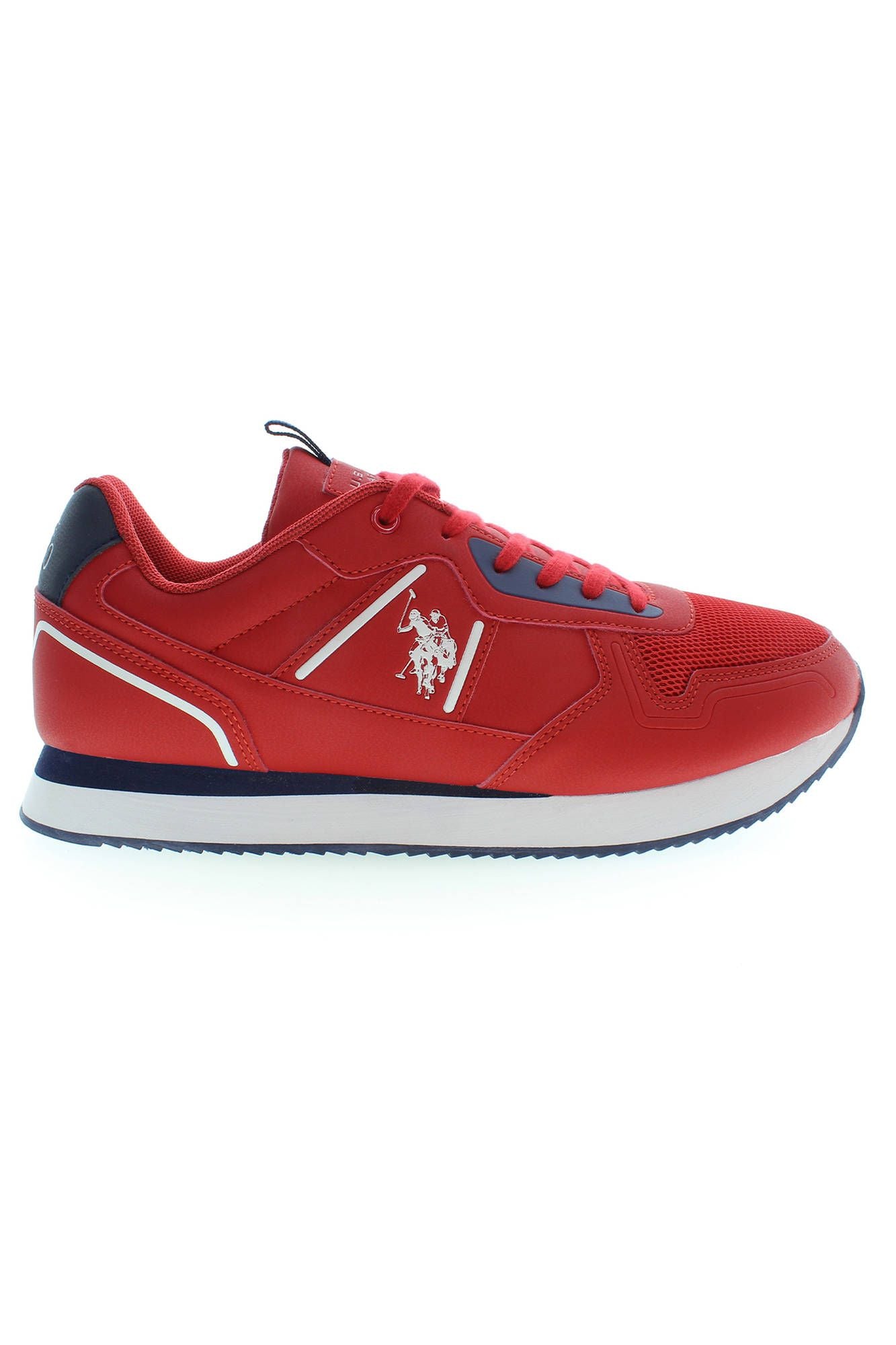 U.S. POLO ASSN. Vibrant Red Sports Sneakers with Contrasting Details