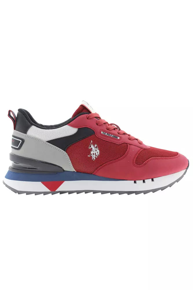 U.S. POLO ASSN. Sleek Red Sneakers with Signature Contrast