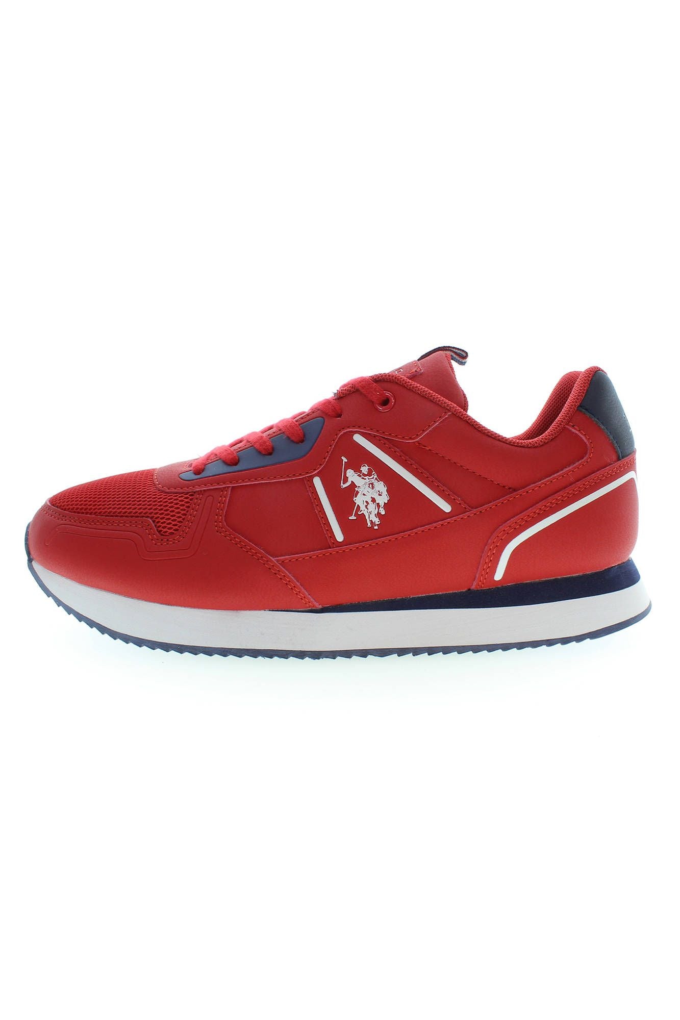 U.S. POLO ASSN. Vibrant Red Sports Sneakers with Contrasting Details