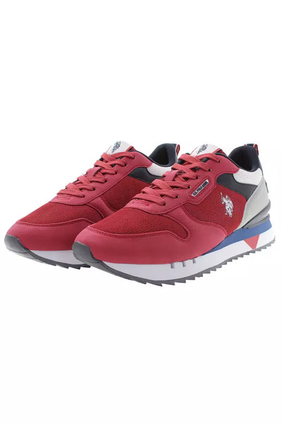 U.S. POLO ASSN. Sleek Red Sneakers with Signature Contrast