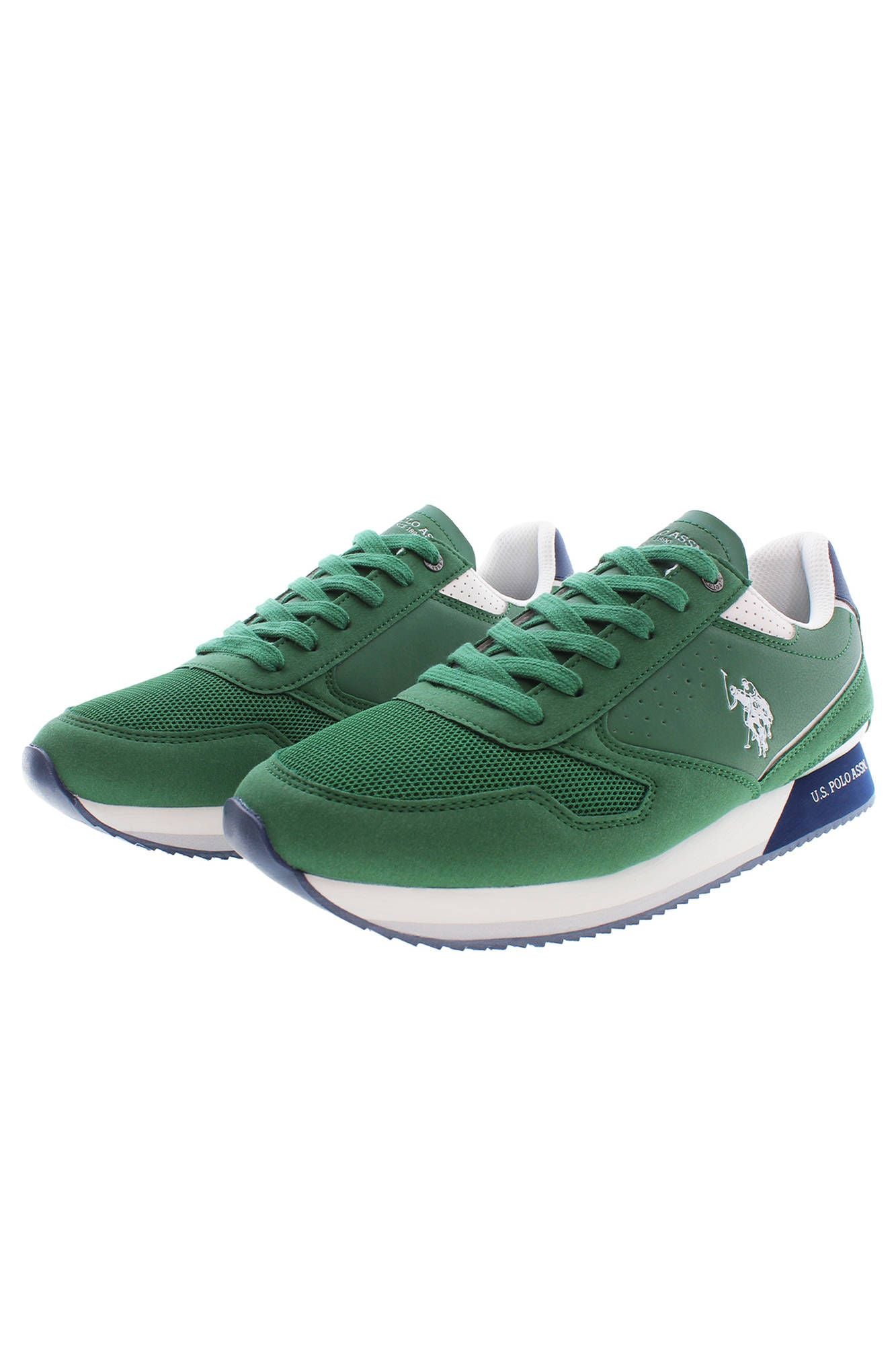 U.S. POLO ASSN. Elegant Green Lace-Up Sports Sneakers