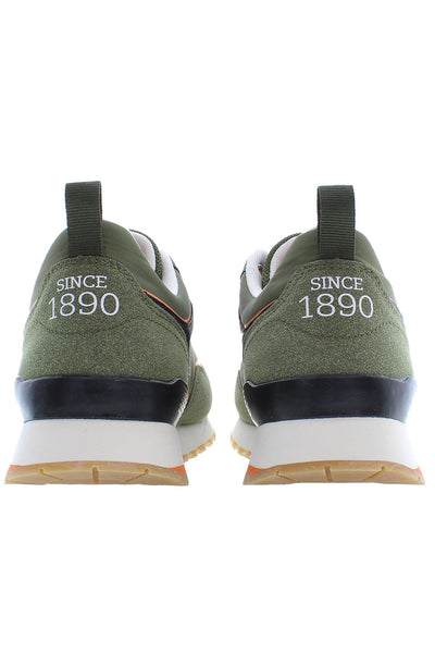 U.S. POLO ASSN. Green Laced Sports Sneakers with Logo Detail