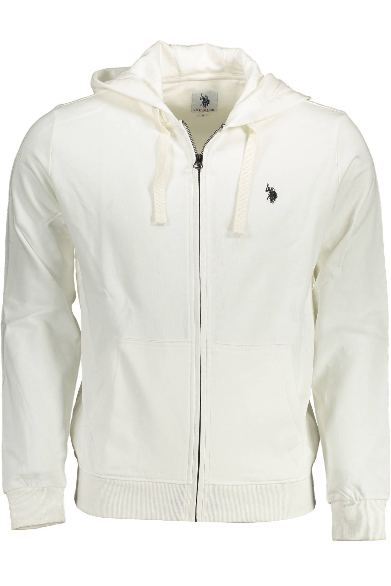 U.S. POLO ASSN. Elegant White Cotton Hooded Sweatshirt