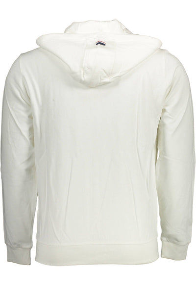 U.S. POLO ASSN. Elegant White Cotton Hooded Sweatshirt