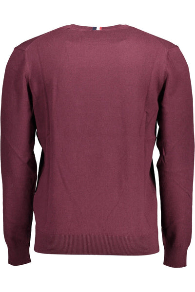 U.S. POLO ASSN. Elegant Purple Cotton Cashmere Sweater