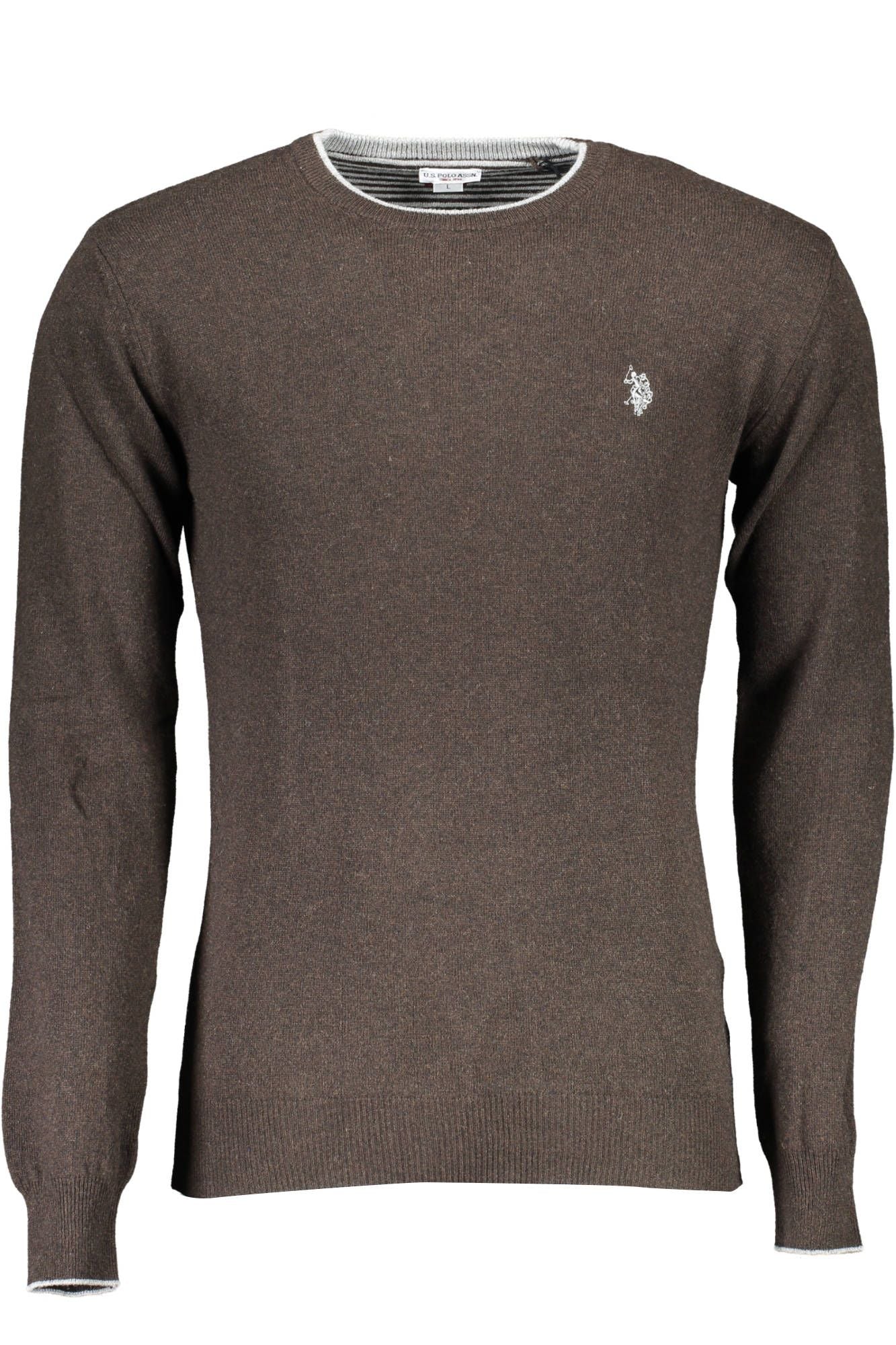 U.S. POLO ASSN. Slim Wool Sweater with Contrasting Details