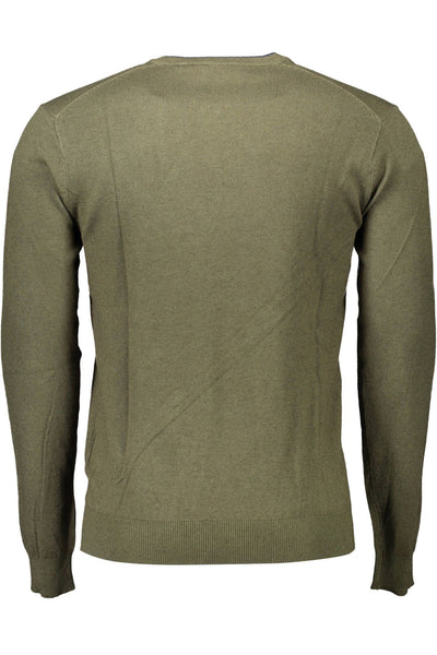 U.S. POLO ASSN. Green Woolen Sweater with Contrasting Embroidery