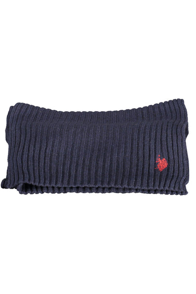 U.S. POLO ASSN. Elegant Embroidered Blue Scarf